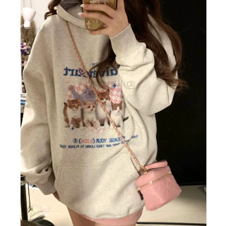 ⭐【饞樂園】外套 衛衣 連帽外套 連帽衛衣 刷毛 加絨 oversize 帽t 美式復古 休閒外套 秋冬上衣 長袖上衣