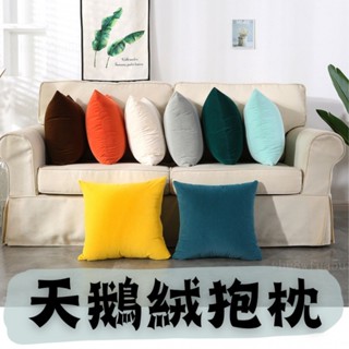 天鵝絨抱枕 純色沙發抱枕 枕心 枕套 枕頭套 沙發枕頭 靠墊 靠枕 芯 靠墊 靠枕 沙發抱枕 客廳#ASWWRT