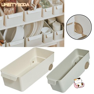 UMISTYSODA廚房收納盒,塑膠帶滑輪雜物收納盒,便攜的大容量化妝品收納盒調味瓶蔬菜