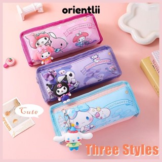 ORIENTLIIY 鉛筆,布製 Kuromi/Melody 筆袋,三麗鷗帶娃娃掛件大容量文具收納袋學校辦公室