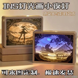 【臺灣出貨】燈光畫定製開燈結婚藝員動漫高畫質照片關燈鏡面有意義小夜燈禮物HS客製化禮物 交換禮物 實用禮物 生日禮物 聖誕
