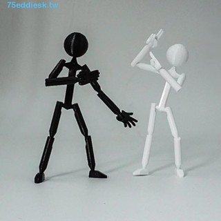 EDDIESK3D列印人體模型,3D列印模型娃娃多關節火柴人玩具,可移動多關節動作人物火柴人拼裝機器人