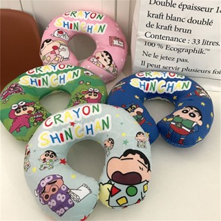 【新品現貨】夏季U型枕可愛卡通蠟筆小新印花便攜式情侶款護頸枕旅行坐車午睡Summer U-shaped pillow c