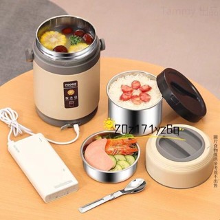 【熱銷】USB充電保溫飯桶 燜燒罐 便當盒 可加熱便當盒 可插電上班族車載 飯菜加熱神 🍒ruyi0507ruyi🍒