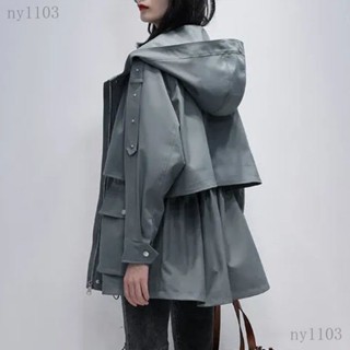 高檔洋氣風衣女中長款春鞦新款韓版寬鬆顯瘦小個子大衣外套潮ny1103