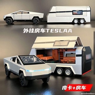 模擬汽車模型1:32 特斯拉模型模擬皮卡合金玩具車男孩兒童小汽車模型收藏可拆卸車模 效能跑車模型【車品優選】