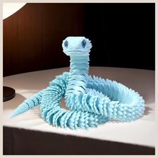 3D 列印蛇關節動物玩具逼真的蛇惡作劇適用於桌床桌書架儀表板汽車 shintw