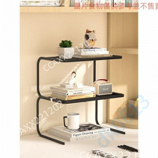 雙層疊加置物架桌麵收納盒辦公室工位架子辦公桌書架桌上分層收納 收納 書架 宿舍神器 白色置物架okhghjh