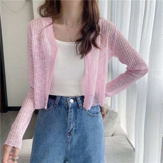 《現貨下單》【店鋪熱銷】防曬外套女2025夏季新款外搭短版上衣夏白色衫薄款長袖小外套女裝薄
