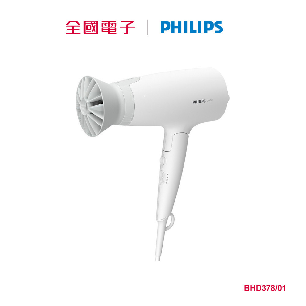 飛利浦溫控負離子護髮吹風機  BHD378/01 【全國電子】