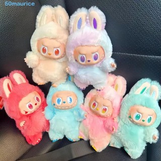 MAURICE Labubu V3 娃娃公仔,Pop Mart 彩色 Labubu V3 毛絨鑰匙扣,柔軟毛絨收藏品卡哇