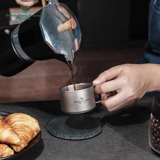 中鋼鈦杯 露營餐具 摺疊水杯 必唯純鈦戶外咖啡杯雙層防燙馬克杯露營輕量便攜水杯旅行茶杯鈦杯
