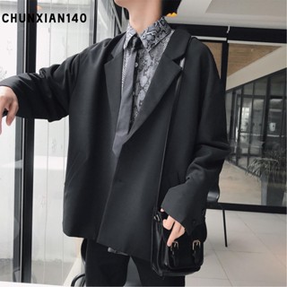 西裝外套 2色S-3XL 男外套 單排扣簡約外套 韓版潮流西裝 休閒寬鬆男士正裝 韓國夾克 正韓衣著 現貨免運