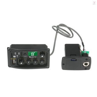 Joyo EQ-MP3 3 段均衡器系統原聲吉他前置放大器 EQ 均衡器壓電拾音器 LCD 調諧放大器