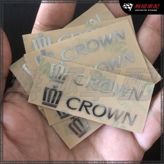 【金屬車標】CROWN車標貼 適用於豐田皇冠陸放 第十三代 十四代 車貼 金屬車標 內裝飾品 貼紙大全 皇冠車標貼紙