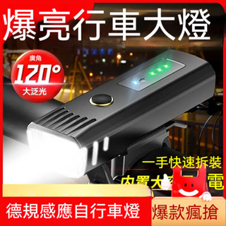 臺灣隔日達 腳踏車燈 騎行燈 自行車LED燈 自行車燈 夜騎燈 騎行照明燈 USB充電 單車燈 單車前燈 前後車燈組