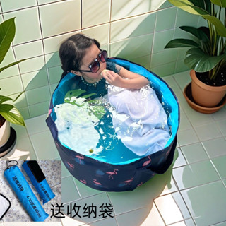 洗頭躺椅 洗屁屁神器 兒童泡澡桶可折疊便攜洗澡盆家用加厚保溫玩水神器寶寶浴桶泡澡袋