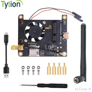 【臺灣出貨】樹莓派4B無綫網絡4G LTE模組通訊HAT Mini PCI-E擴充套件闆帶散熱風扇