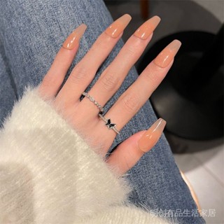 新品特價✨黑色鋯石蝴蝶戒指女ins小眾設計感冷淡風輕奢高級食指戒甜酷首飾
