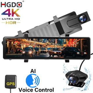 HGDO E466 12'' 4k 2160p行車記錄儀後視鏡倒車攝像頭GPS軌道錄像機索尼IMX415車載DVR自動註