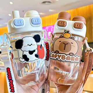 ✨新品 臺灣熱銷 免運✨卡皮巴拉兒童水杯2025新款tritan學生上學專用吸管杯防摔雙飲水壺