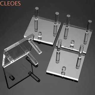 CLEOESGU顯示畫架支架,小清除顯示器支架,儲物支架三個Peg多用途亞克力珊瑚架珠寶道具