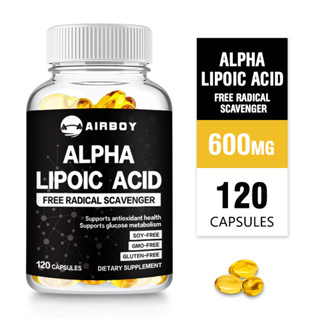 Airboy硫辛酸600毫克軟膠囊🍜，美國製造，60/120粒膠囊