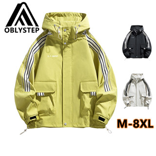 【OBL戶外服飾】 衝鋒衣外套 M-8XL 連帽外套 防風外套 戶外運動外套 登山服 大碼外套 防水外套 保暖外套