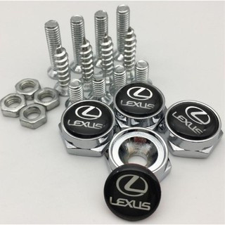 [桃園出貨]汽車Lexus凌志牌照防盜固封螺絲金屬改裝螺絲防盜車牌框螺絲 車牌架螺絲固封車牌螺絲帽