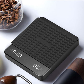 【優選】意式手衝咖啡電子秤精準家用廚房秤小型咖啡豆稱重器自動計時克稱