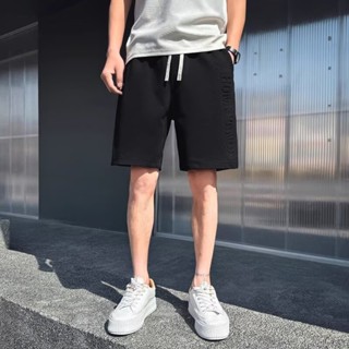 【HOT 本舖】男裝 夏季短褲男士休閒中褲冰絲薄款加肥加大碼微胖子潮牌運動五分褲子