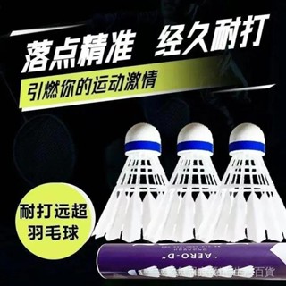 💖戶外運動💖十二個羽毛球 耐打正品羽毛球 塑膠尼龍娛樂飛行學生防風訓練比賽室外 羽毛球專用 經久耐打 防真羽毛球