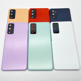 SAMSUNG 適用於三星 Galaxy S20 FE s20fe 電池後蓋後門板外殼機箱維修零件帶相機鏡頭適用於 S2