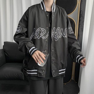 ins超百搭球外套男士春夏秋工裝衣情侶潮牌港風薄款夾克韓版20250513
