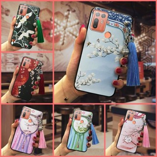 復古中國風HTC D20 Plus/Desire 20+手機殼防塵矽膠古風簡約情侶流蘇男女款鈴鐺奢華新款液態潮流質感