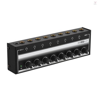 Ha800 耳機放大器音訊放大器。 超緊湊型 8 通道迷你音訊立體聲麥克風放大器。帶電源適配器