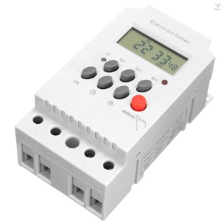 Ac 220V 25A 數字可編程定時器 Din Rail 電子定時器時間開關控制器,帶 LCD 顯示時鐘
