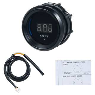 2" 52mm 數字電壓表,用於汽車卡車船用車輛的 DC12V 藍色 LED 電壓表套件