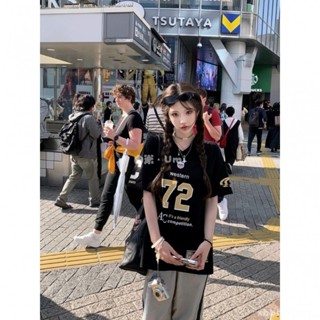 Girl🖤 JMSHOP Blokette 運動少女系列! 修身/寬鬆球衣t恤 女夏季短款短袖 美式復古上衣 女生球衣