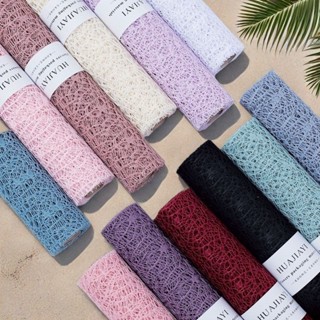 鮮花包裝紙韓系提花網花藝花束材料紗玫瑰花包裝網紗花店包花紗網C5.10