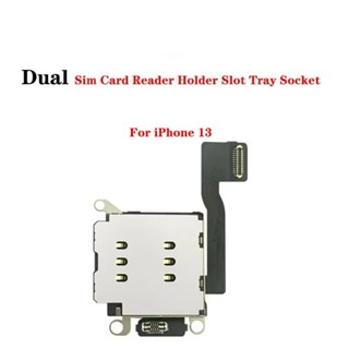 用於 iP 13 Pro Max 迷你託盤插槽支架適配器更換的雙 Sim 卡讀卡器排線