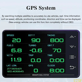 U75F 平視顯示器 OBD 汽車 HUD 數字車速錶安全警報水油溫