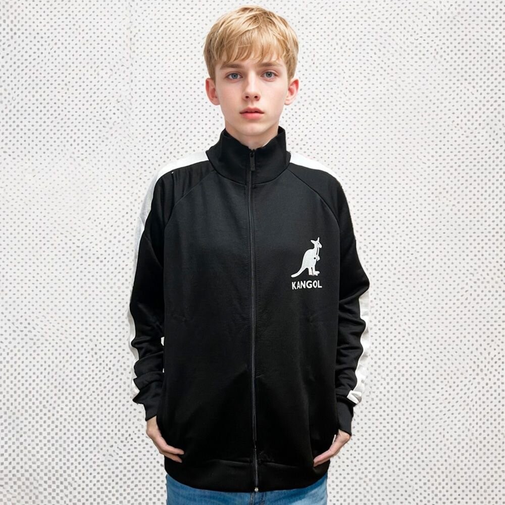 KANGOL 袋鼠 中性 經典LOGO 無帽外套 拉鍊外套 飛行薄外套 長袖上衣