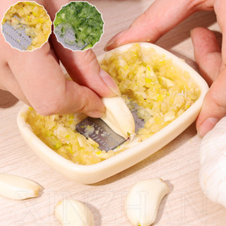 大蒜手動搗碎機 - 家用日式研磨機 - 嬰兒輔食果泥刨絲器 - 廚房工具 - 塑膠/不銹鋼生薑輔助破碎機帶盒
