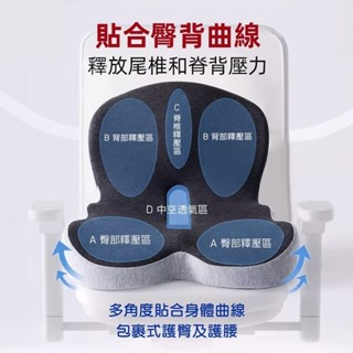 🚀隔日到貨🚀 靠墊 記憶棉辦公椅靠墊 減壓坐墊 椅背靠墊 靠枕 記憶坐墊 靠腰墊 辦公室久坐靠背 蜂巢記憶座墊