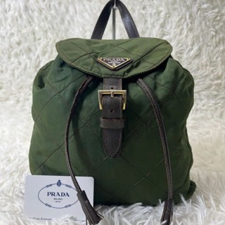 PRADA 揹包 Saffiano皮革 皮革 白色 尼龍 mercari 日本直送 二手