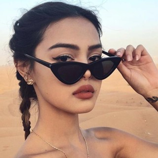 🎈【臺灣 現 免運】#韓版潮復古蹦迪貓眼墨鏡女嘻哈歐美網紅同款太陽鏡ins眼鏡三角形