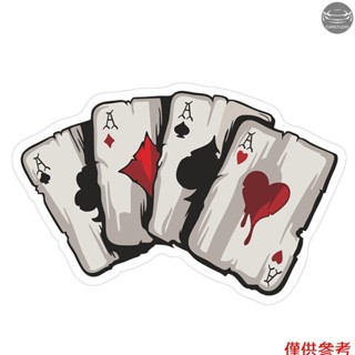卡通撲克牌貼花摩托車汽車貼紙汽車造型裝飾