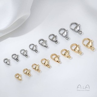 宏雲Hongyun-Ala新品-不褪色鈦鋼龍蝦扣精拋316不鏽鋼扣頭diy手鍊項鍊扣飾品收尾扣