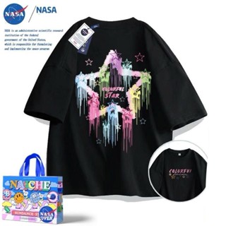 NASA美式星星百搭休閒情侶短袖夏季寬鬆ins潮流上衣體恤